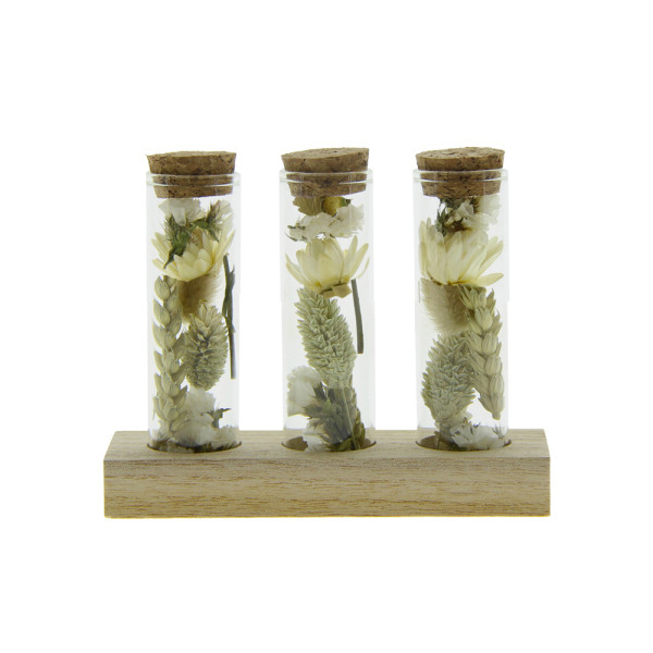 Dried Flowers - Trio tube & wood