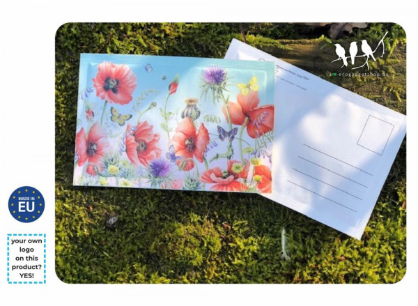 Postkaart gevuld met bloemzaadjes