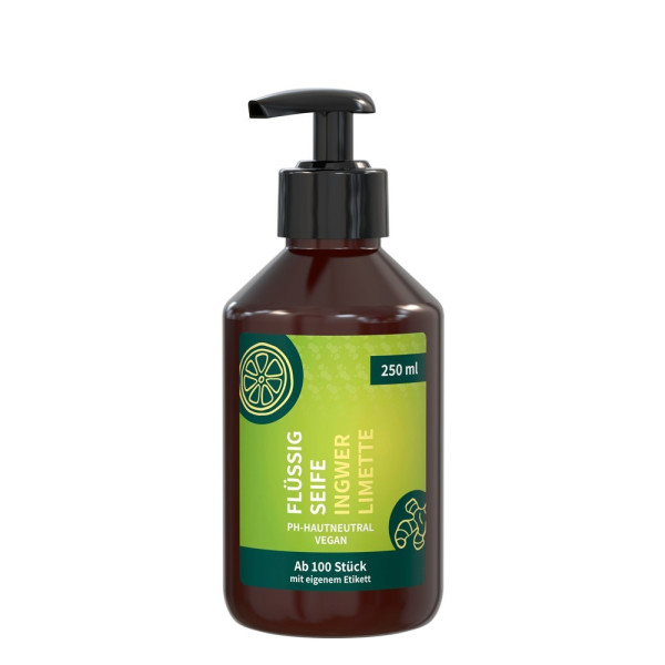 Vloeibare Zeep Gember-Limoen, 250 ml, Body Label (R-PET)