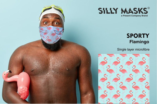 SillyMask© Sporty Flamingo