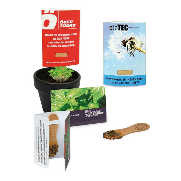Plantstokje met zaden